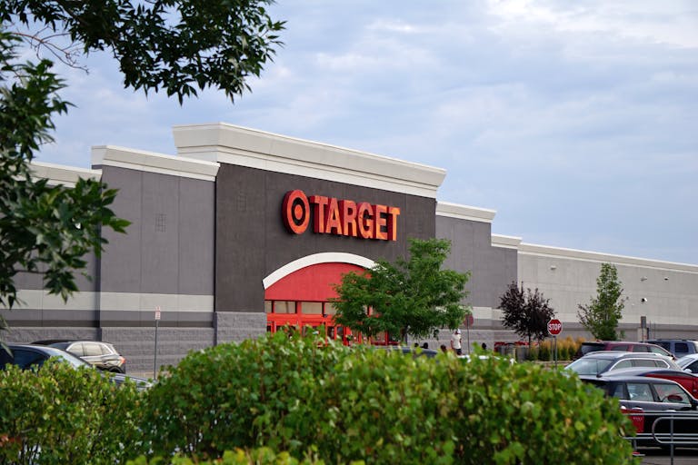 A Gray Building with Target Signage